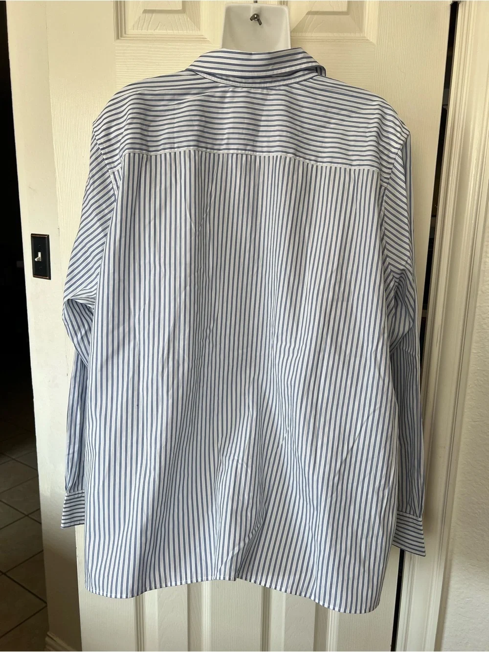 NWT Jules classic-fit button-up shirt in striped cotton poplin 24